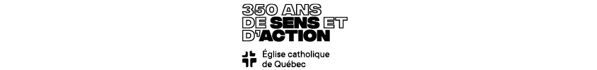 Logo du 350e anniversaire de l'Eglise catholique de Québec